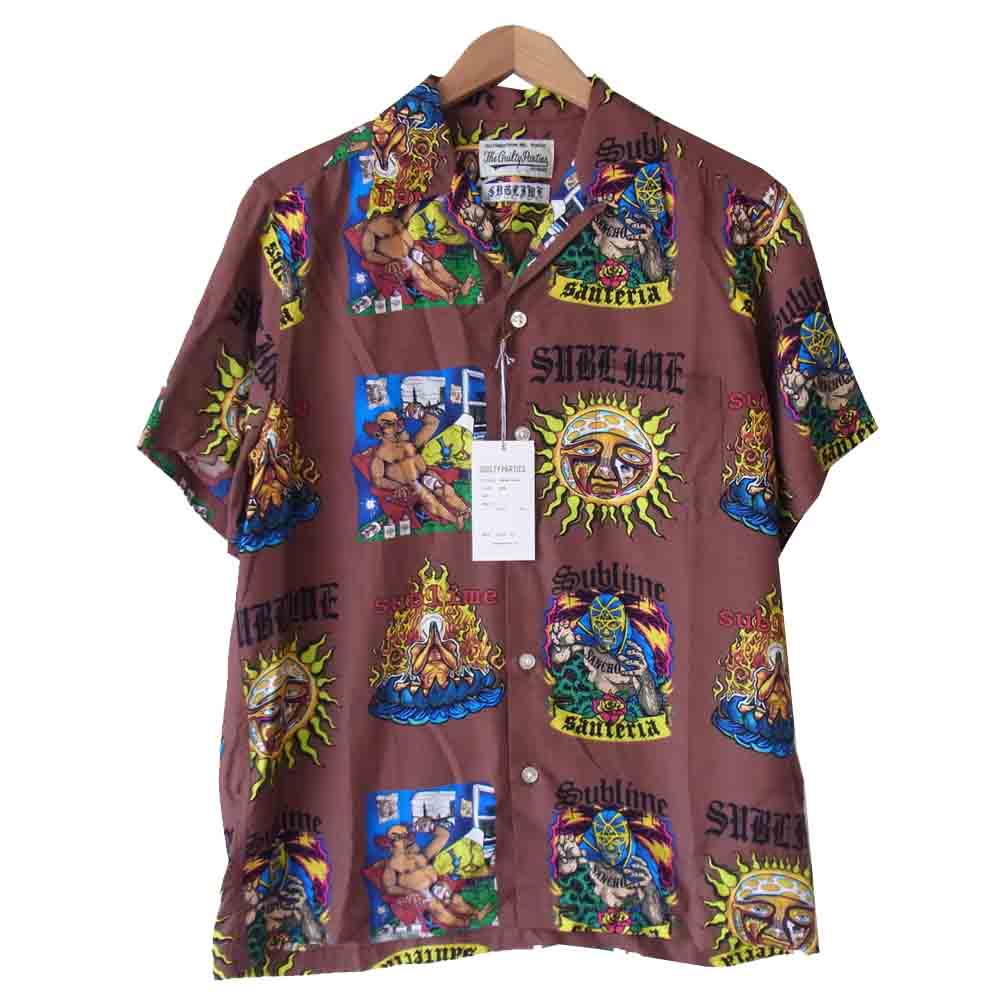 WACKO MARIA ワコマリア 20SS SUBLIME-WM-HI02 S/S HAWAIIAN SHIRT サブライム アロハシャツ ブラウン系 S【新古品】【未使用】【中古】