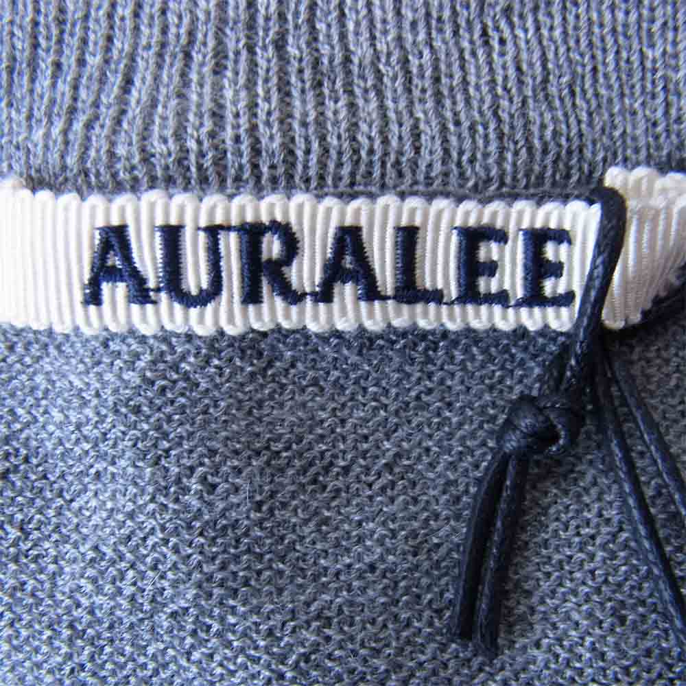 AURALEE オーラリー 21SS A21ST03CT CASHMERE HARD TWIST KNIT TEE ツイスト ニット Tシャツ グレー系 4【新古品】【未使用】【中古】