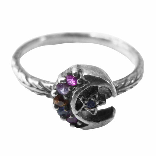 ROYAL ORDER ロイヤルオーダー クレセント リング シルバー系 10【中古】