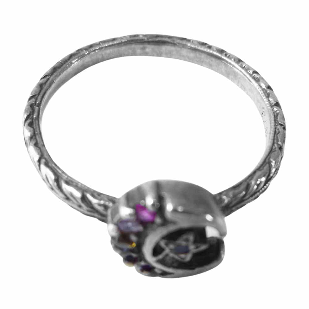 ROYAL ORDER ロイヤルオーダー クレセント リング シルバー系 10【中古】