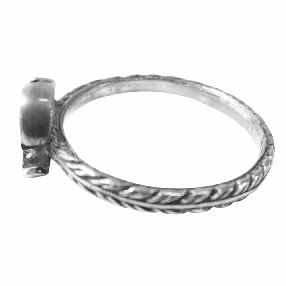 ROYAL ORDER ロイヤルオーダー クレセント リング シルバー系 10【中古】