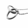 TIFFANY&Co. ティファニー インターロッキング ダブルリング ネックレス シルバー系【中古】