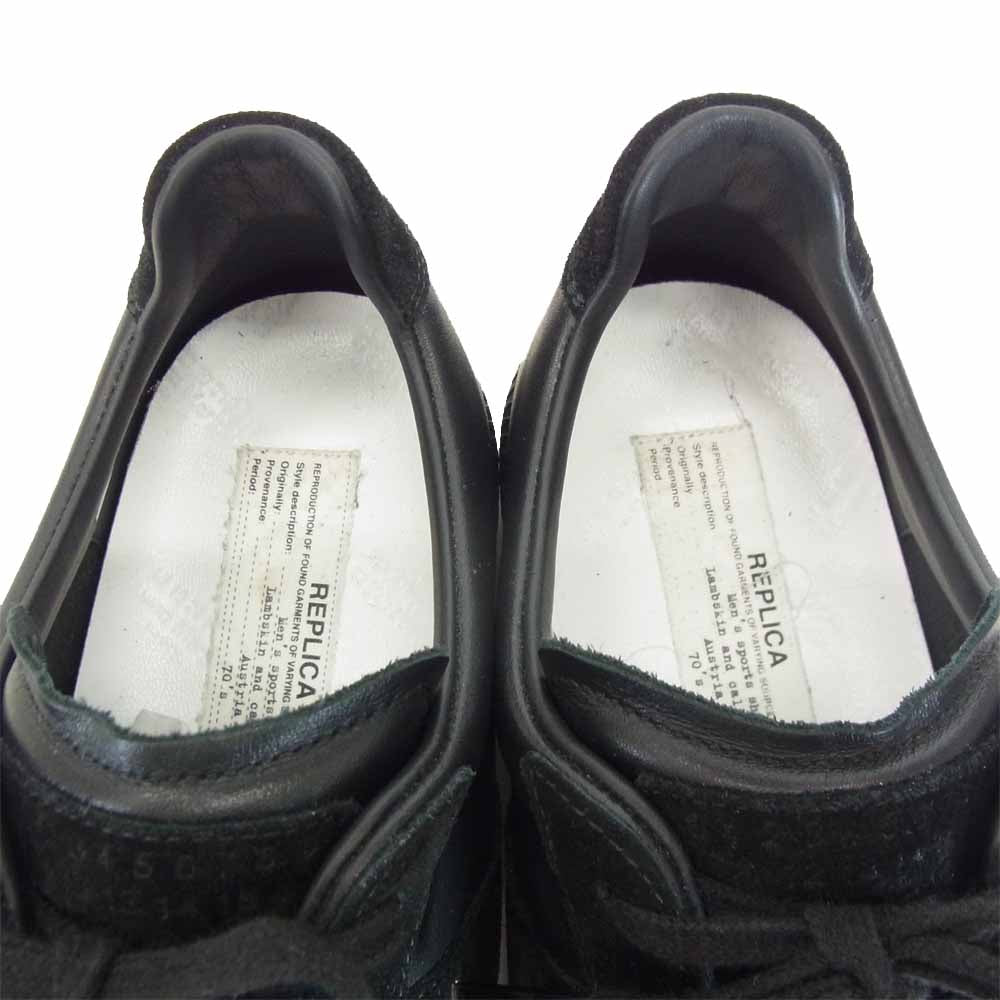 MAISON MARGIELA メゾンマルジェラ 21SS S57WS0236 REPLICA ジャーマントレーナー  ブラック系 43【極上美品】【中古】