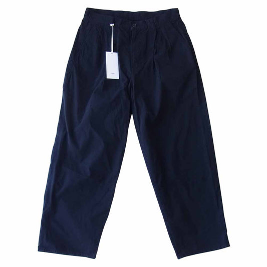 GRAPHPAPER グラフペーパー 19AW GU193-40063B Military Cloth 2 Tucks Pants ミリタリー クロス タック パンツ ネイビー系 1【美品】【中古】