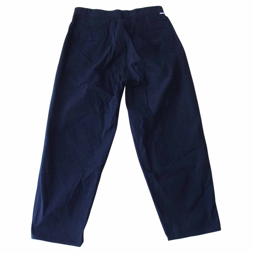 GRAPHPAPER グラフペーパー 19AW GU193-40063B Military Cloth 2 Tucks Pants ミリタリー クロス タック パンツ ネイビー系 1【美品】【中古】