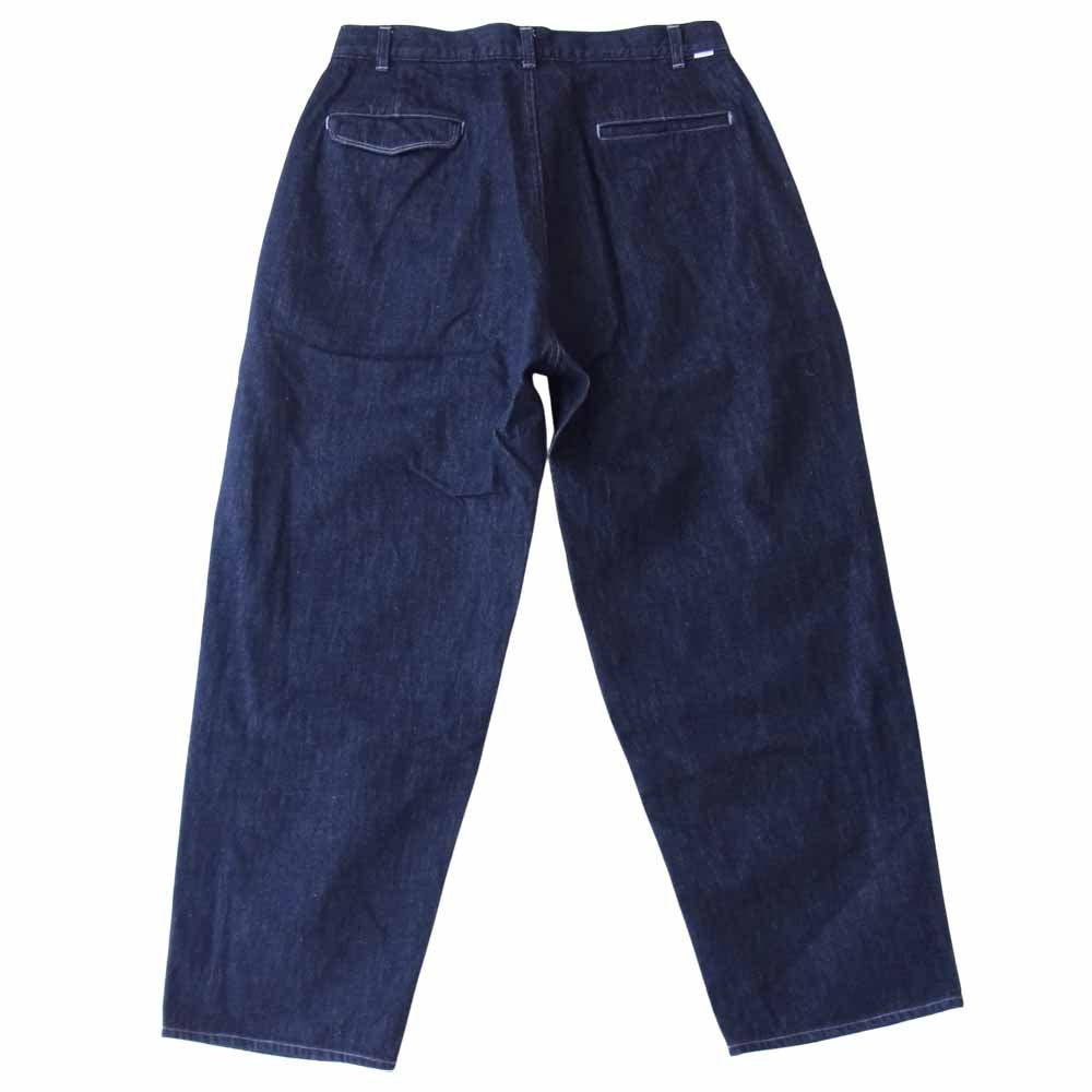 GRAPHPAPER グラフペーパー 20SS GM201-40095B COLORFAST DENIM 2 TUCK PANTS カラーファスト デニム タック パンツ インディゴブルー系 1【美品】【中古】