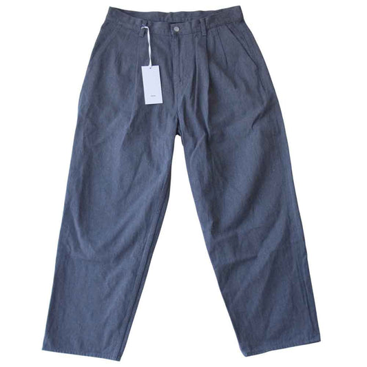 GRAPHPAPER グラフペーパー 20SS GM201-40095B COLORFAST DENIM 2 TUCK PANTS カラーファスト デニム タック パンツ グレー系 1【美品】【中古】