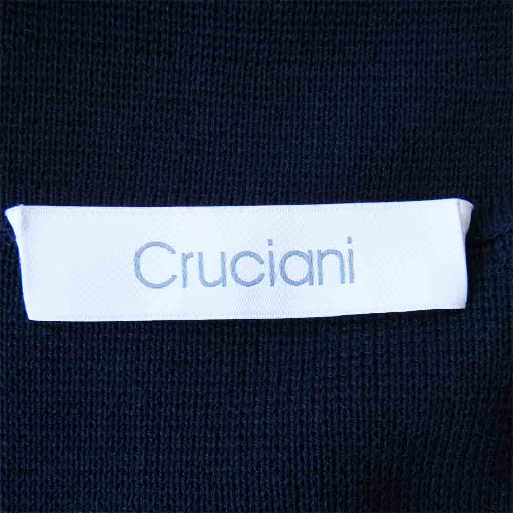 CRUCIANI クルチアーニ 20SS-U4 国内正規品 ミラノリブ ニット テーラード ジャケット ネイビー系 46【美品】【中古】