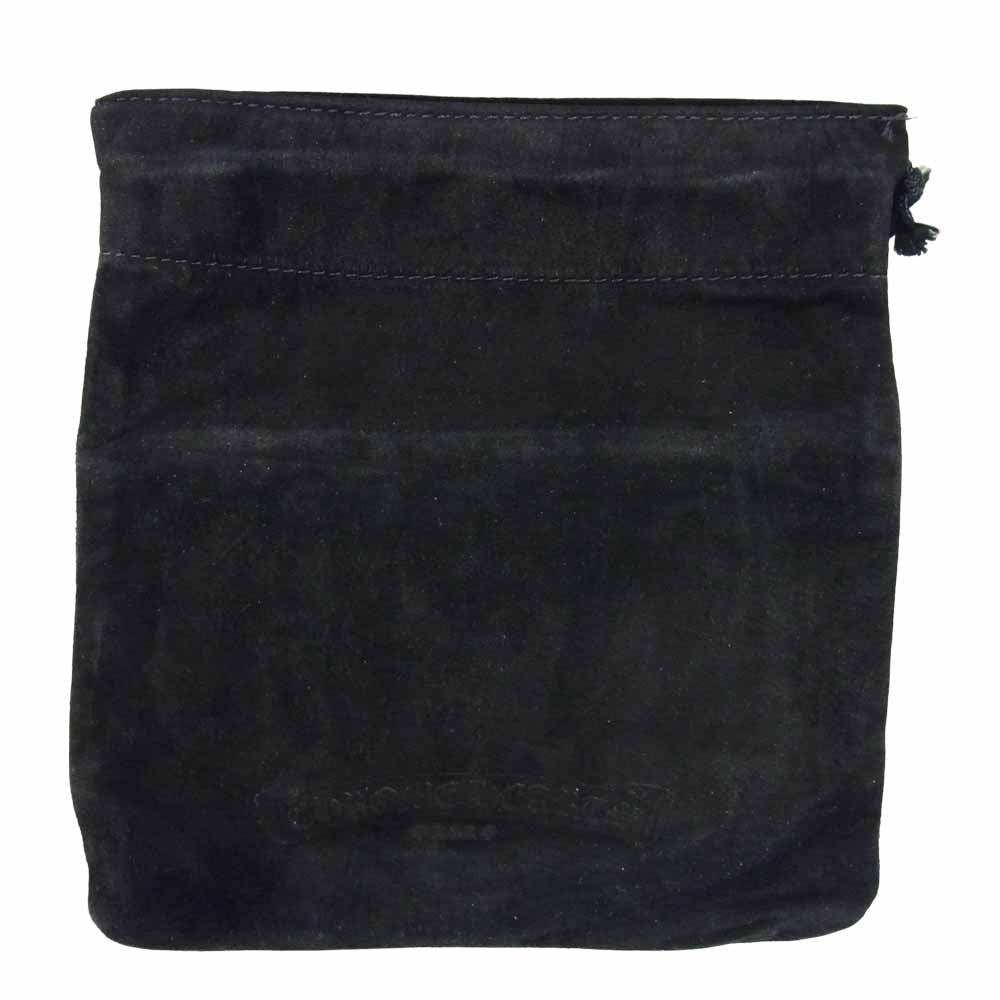 CHROME HEARTS クロムハーツ（原本有） 3FOLD 3フォールド カスタムオーダー クロス パッチ ボタン レザー ウォレット ブラック系【中古】