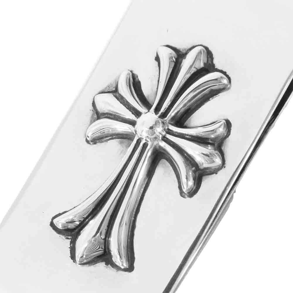 CHROME HEARTS クロムハーツ（原本無） 海外インボイス付属 CLIP MONEY LRG ラージ クロス マネークリップ シルバー系【美品】【中古】