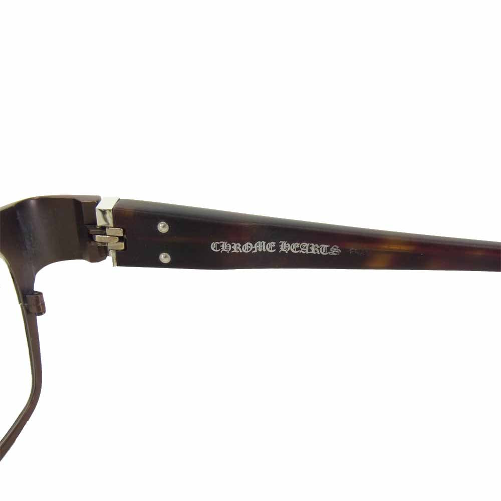 CHROME HEARTS クロムハーツ（原本無） IF YOU C KAY フレア アイウェア 度入り ダークブラウン系【中古】