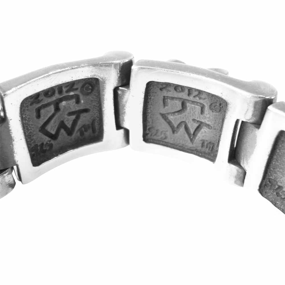 TRAVIS WALKER トラヴィスワーカー ギャランティカード付属 スカル クロス Tバー ブレスレット シルバー系【中古】