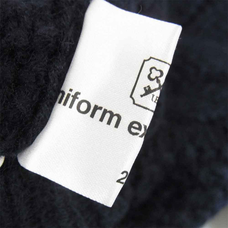 uniform experiment ユニフォームエクスペリメント 15AW UE-156097 CABLE CREW NECK KNIT ケーブル クルーネック ニット ネイビー系 2【中古】