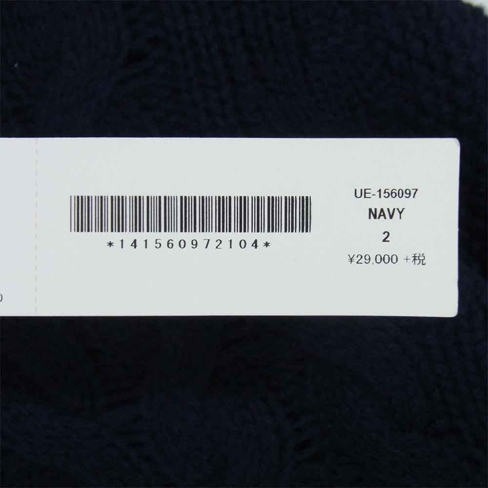 uniform experiment ユニフォームエクスペリメント 15AW UE-156097 CABLE CREW NECK KNIT ケーブル クルーネック ニット ネイビー系 2【中古】