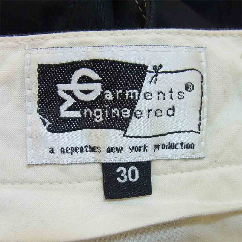 Engineered Garments エンジニアードガーメンツ Cich Pant シンチバック ステッチ コットン パンツ ブラック系 30【中古】