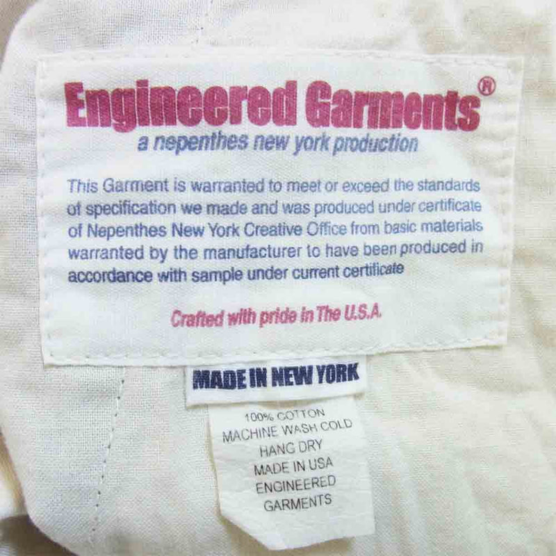 Engineered Garments エンジニアードガーメンツ Cich Pant シンチバック ステッチ コットン パンツ ブラック系 30【中古】