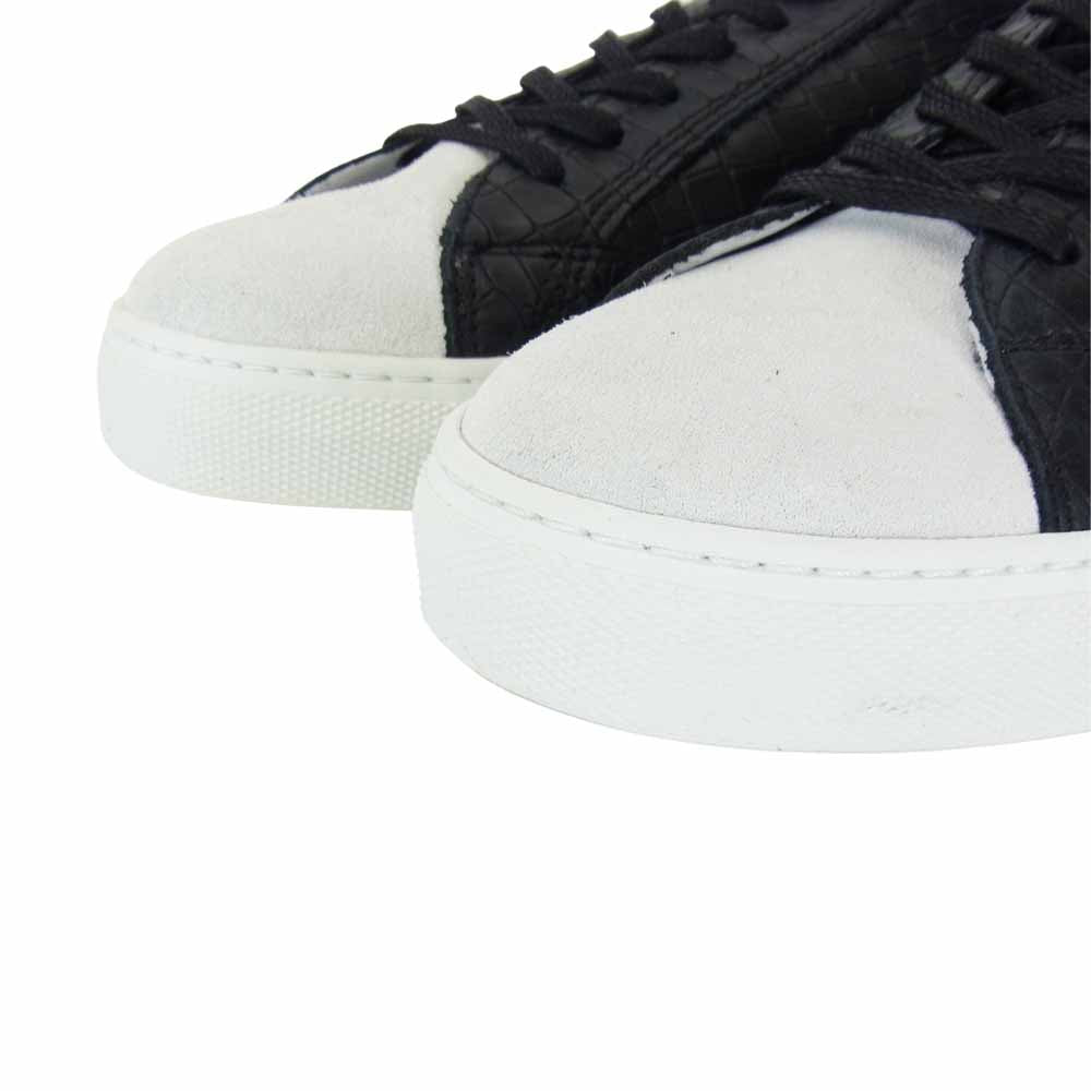 uniform experiment ユニフォームエクスペリメント UE178124 × AMB エーエムビー  FABRIC MIX SNEAKER スニーカー ブラック系 ホワイト系【美品】【中古】