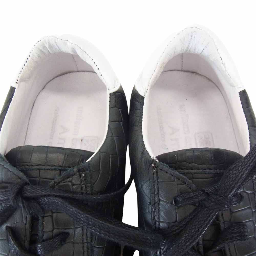 uniform experiment ユニフォームエクスペリメント UE178124 × AMB エーエムビー  FABRIC MIX SNEAKER スニーカー ブラック系 ホワイト系【美品】【中古】