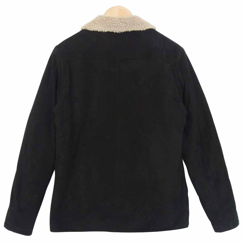 Ron Herman ロンハーマン ゴートレザー スエード ボア ジャケット やぎ革 ポケット ブラック系 S【中古】