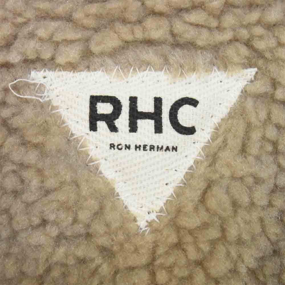 Ron Herman ロンハーマン ゴートレザー スエード ボア ジャケット やぎ革 ポケット ブラック系 S【中古】