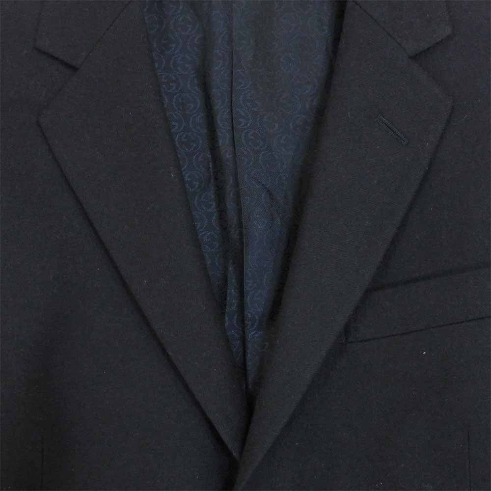 GUCCI グッチ ウール セットアップ スーツ ジャケット パンツ 裏地 イタリア製 ダークネイビー系 48【中古】