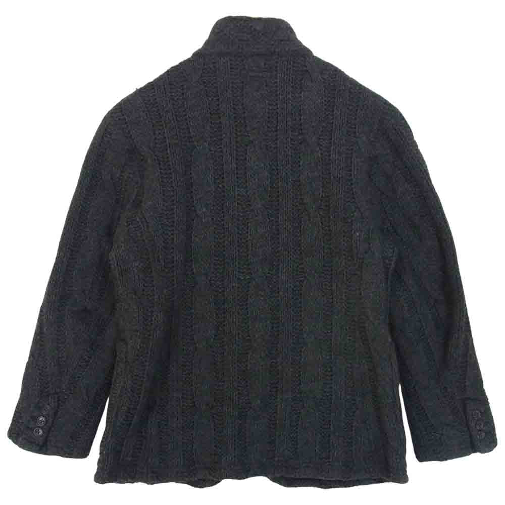 Engineered Garments エンジニアードガーメンツ knit Leisure Jacket Cable ケーブルニット ジャケット チャコール系 XS【極上美品】【中古】