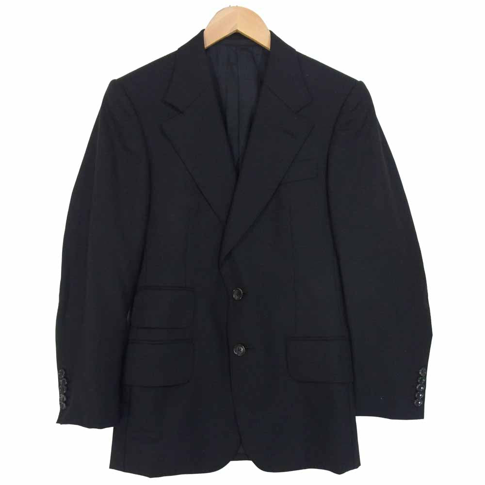 GUCCI グッチ シャド―ストライプ セットアップ スーツ イタリア製 ウール ブラック系 44【中古】