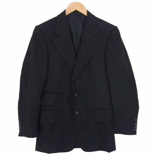 GUCCI グッチ シャド―ストライプ セットアップ スーツ イタリア製 ウール ブラック系 44【中古】