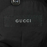 GUCCI グッチ シャド―ストライプ セットアップ スーツ イタリア製 ウール ブラック系 44【中古】