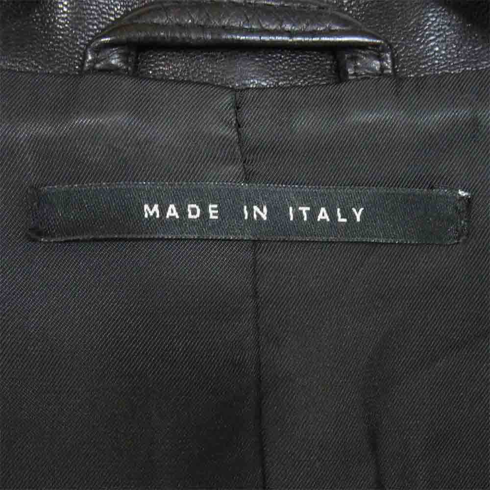 GUCCI グッチ 102555 27540 国内正規品 ラムレザー 2B テーラード ジャケット ブラック系 46【美品】【中古】