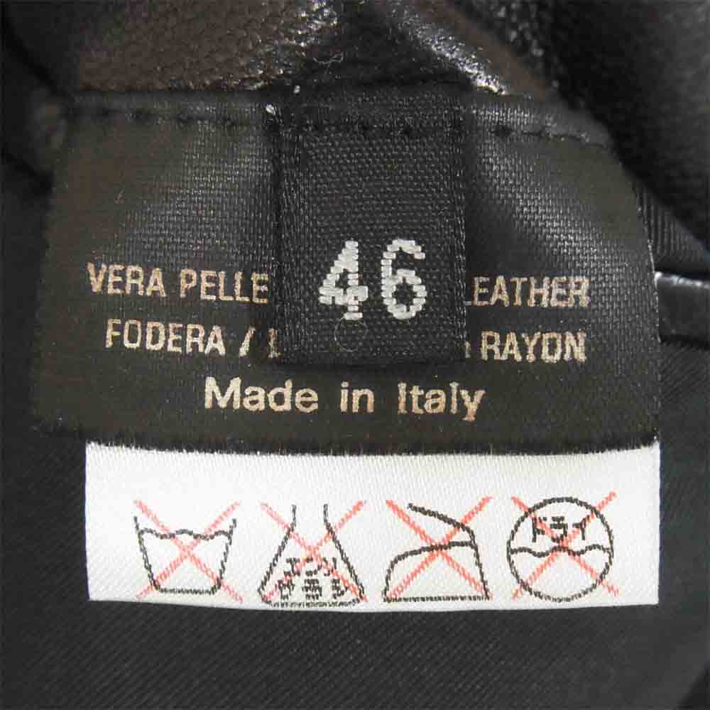 GUCCI グッチ 102555 27540 国内正規品 ラムレザー 2B テーラード ジャケット ブラック系 46【美品】【中古】