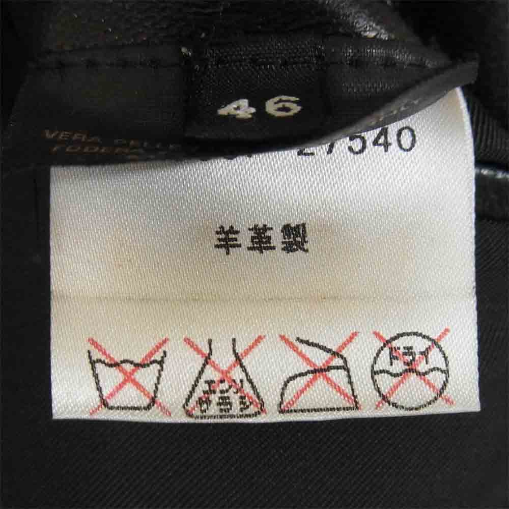 GUCCI グッチ 102555 27540 国内正規品 ラムレザー 2B テーラード ジャケット ブラック系 46【美品】【中古】