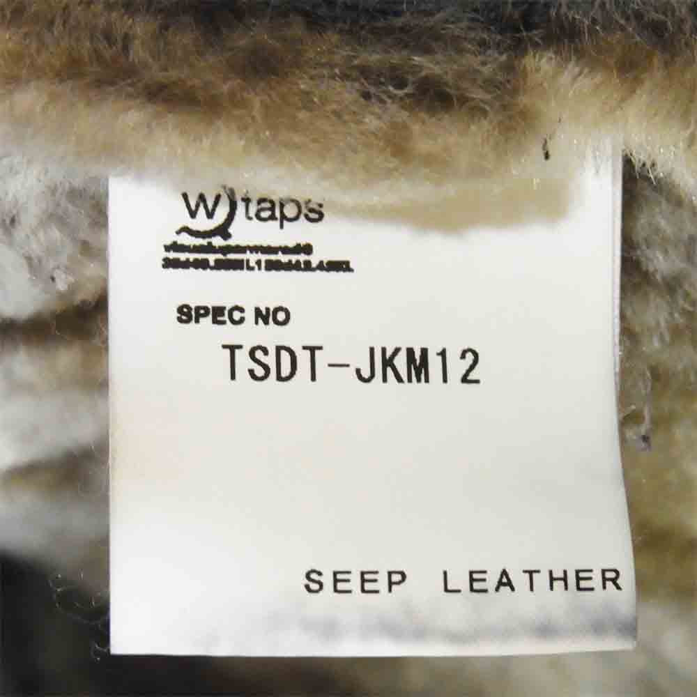 WTAPS ダブルタップス TSDT-JKM12 リアルムートン レザー ジャケット 羊革 ムートン ブラック系 表記無し【中古】