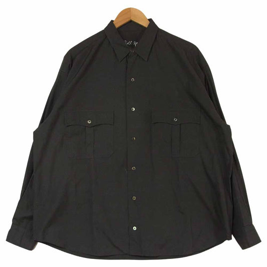PORTER CLASSIC ポータークラシック ROLL UP DOT SHIRT ロールアップ ドット 長袖 シャツ ダークグレー系 XL【美品】【中古】