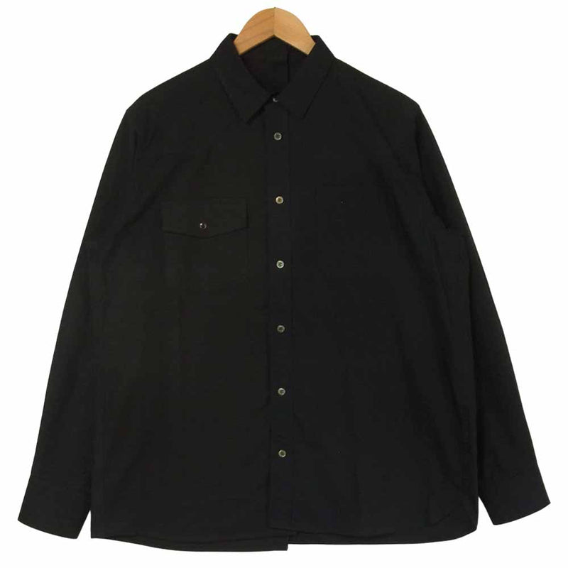 Sacai サカイ SCM-038 Cotton Poplin Shirt コットン ポプリン ドッキング 長袖 シャツ ブラック系 3【極上美品】【中古】