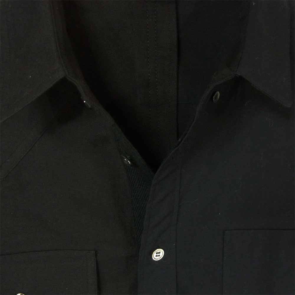 Sacai サカイ SCM-038 Cotton Poplin Shirt コットン ポプリン ドッキング 長袖 シャツ ブラック系 3【極上美品】【中古】