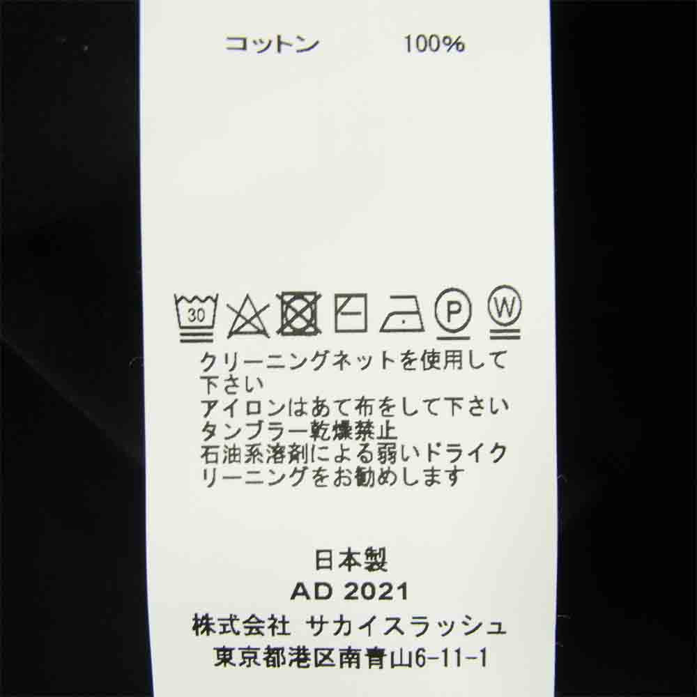 Sacai サカイ SCM-038 Cotton Poplin Shirt コットン ポプリン ドッキング 長袖 シャツ ブラック系 3【極上美品】【中古】