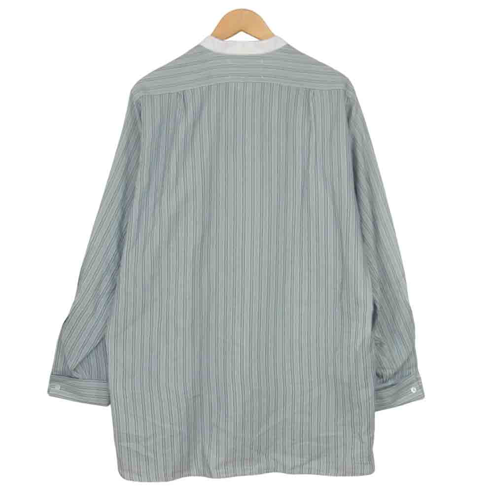 MAISON MARGIELA メゾンマルジェラ 21SS S50DL0462 S53742 バンドカラー ダブルカフス シャツ ブルー系 41【美品】【中古】