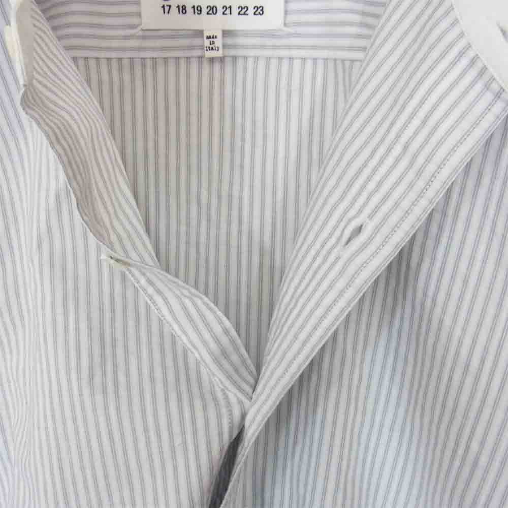 MAISON MARGIELA メゾンマルジェラ 21SS S50DL0462 S53767 バンドカラー ダブルカフス シャツ グレー系 41【美品】【中古】