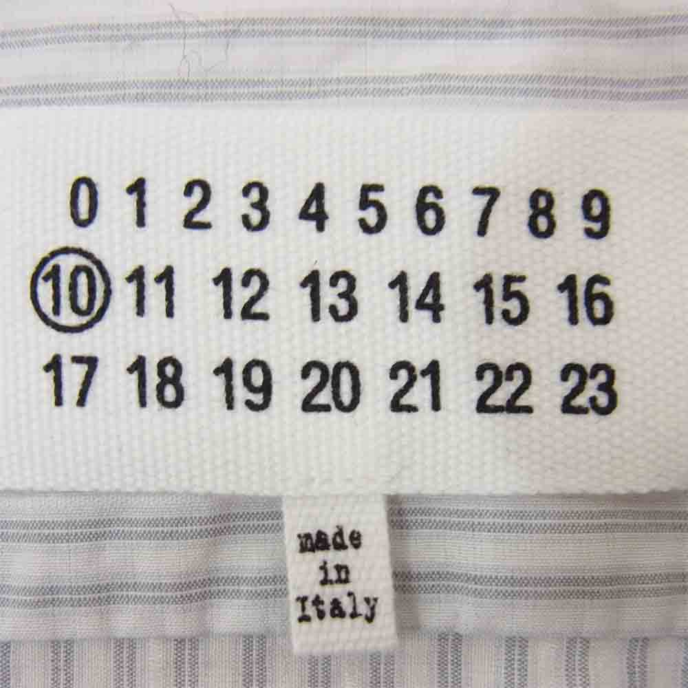 MAISON MARGIELA メゾンマルジェラ 21SS S50DL0462 S53767 バンドカラー ダブルカフス シャツ グレー系 41【美品】【中古】
