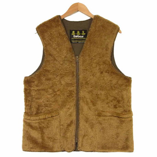 Barbour バブアー 3クラント パイルライナー ジップアップ ベスト イングランド製 ブラウン系【中古】