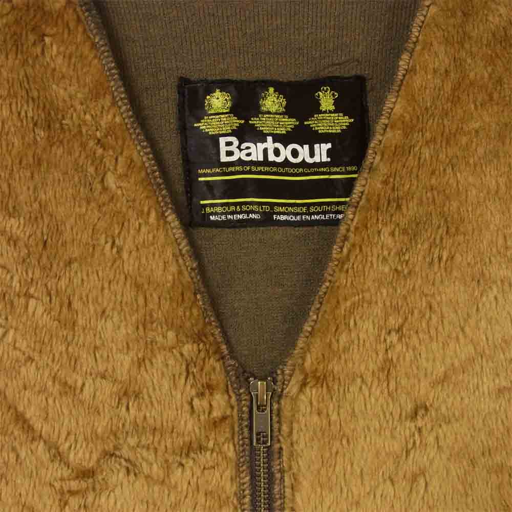 Barbour バブアー 3クラント パイルライナー ジップアップ ベスト イングランド製 ブラウン系【中古】