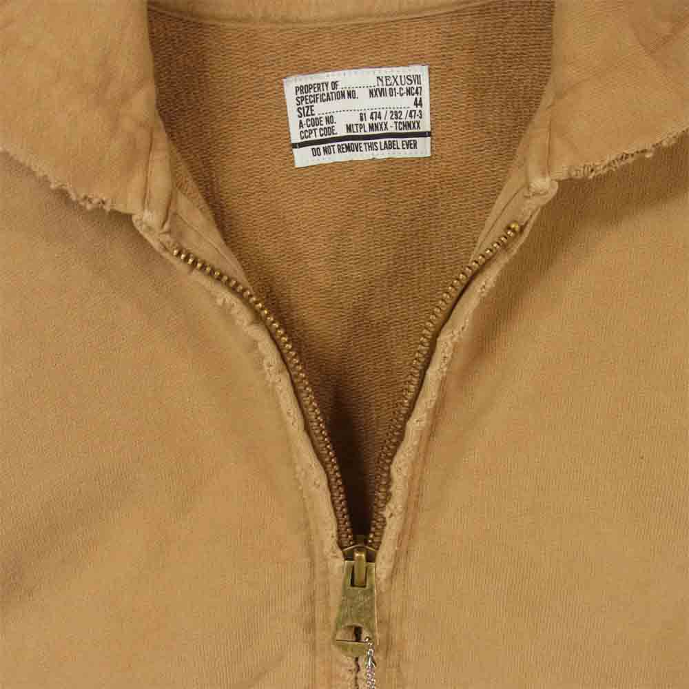 ネクサスセブン RMS-NNK-COA DAMAGED ACTIVE PARKA ダメージ加工 フルジップ パーカー ブラウン系 S【美品】【中古】