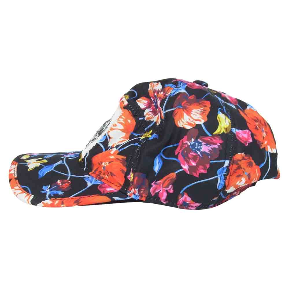 KENZO ケンゾー memento collection 1 花柄 キャップ 帽子 ポリエステル ワッペン ブラック系 U【中古】
