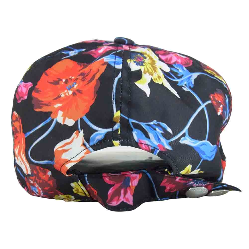 KENZO ケンゾー memento collection 1 花柄 キャップ 帽子 ポリエステル ワッペン ブラック系 U【中古】