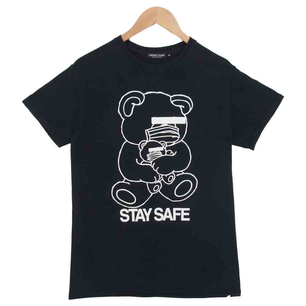 UNDERCOVER アンダーカバー STAY SAFE プリント Tシャツ ショートスリーブ 半袖 ブラック系 S【中古】