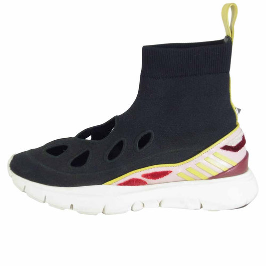 VALENTINO ヴァレンティノ PW0S0G61 HIGH TOP スニーカー イタリア製 スタッズ ブラック系 35.5【中古】