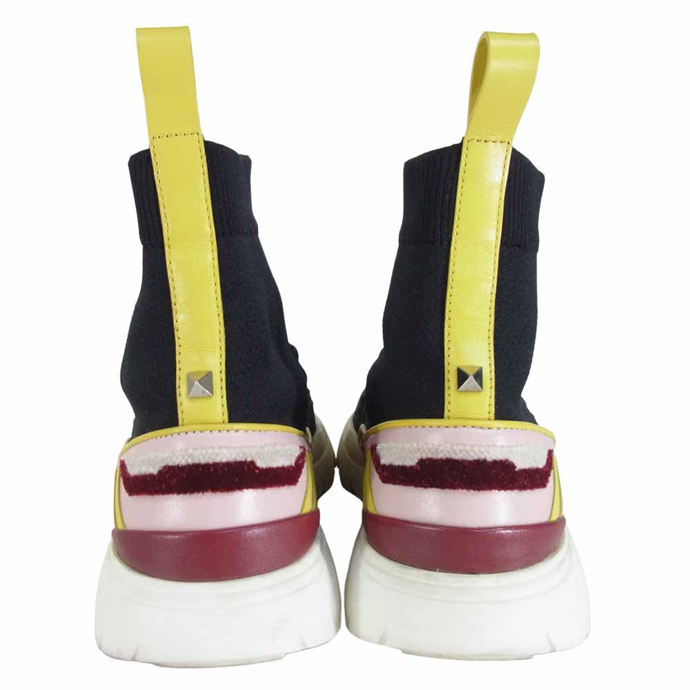 VALENTINO ヴァレンティノ PW0S0G61 HIGH TOP スニーカー イタリア製 スタッズ ブラック系 35.5【中古】