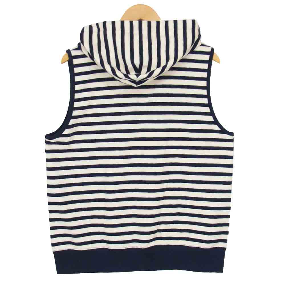 ティージー Hooded Vest カットソー ジップ パーカー ベスト ネイビー系 5【新古品】【未使用】【中古】