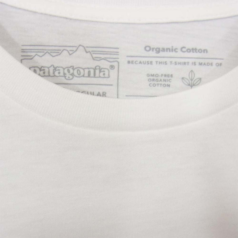 patagonia パタゴニア 38532 LIVE SIMPLY HAPPY HOUR ORGANIC T-SHIRT オーガニック Tシャツ ホワイト系 S【新古品】【未使用】【中古】